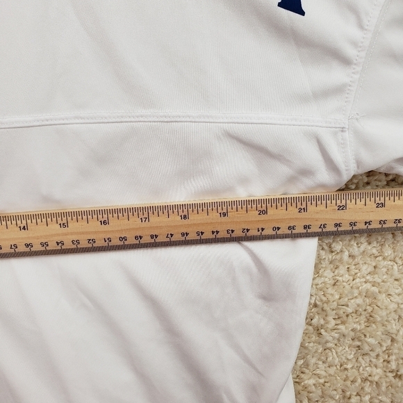 NWT State of Mine Minnesota women US Medium white blue long sleeve top polyester - Picture 10 of 11